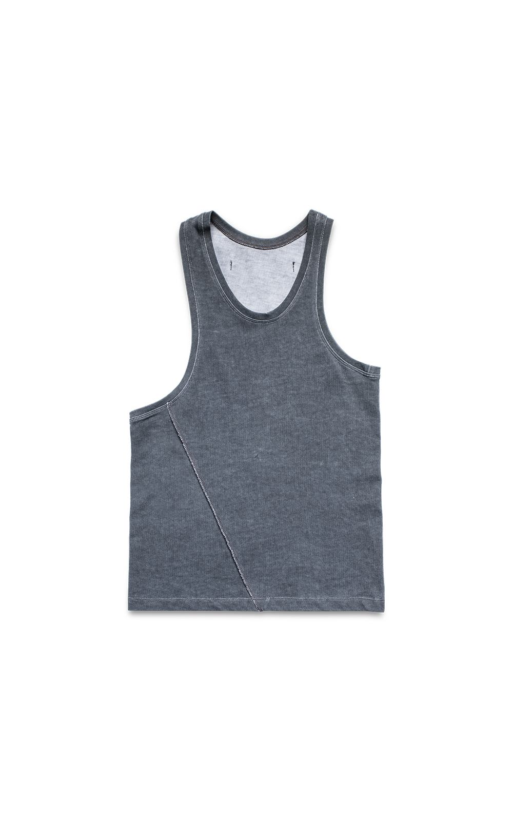 GREY DYED TWISTED TANK TOP