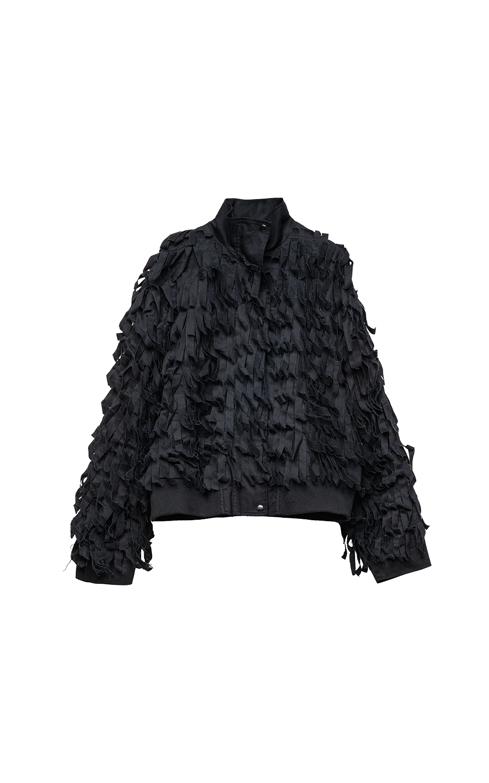 BLACK SHAG BOMBER JACKET