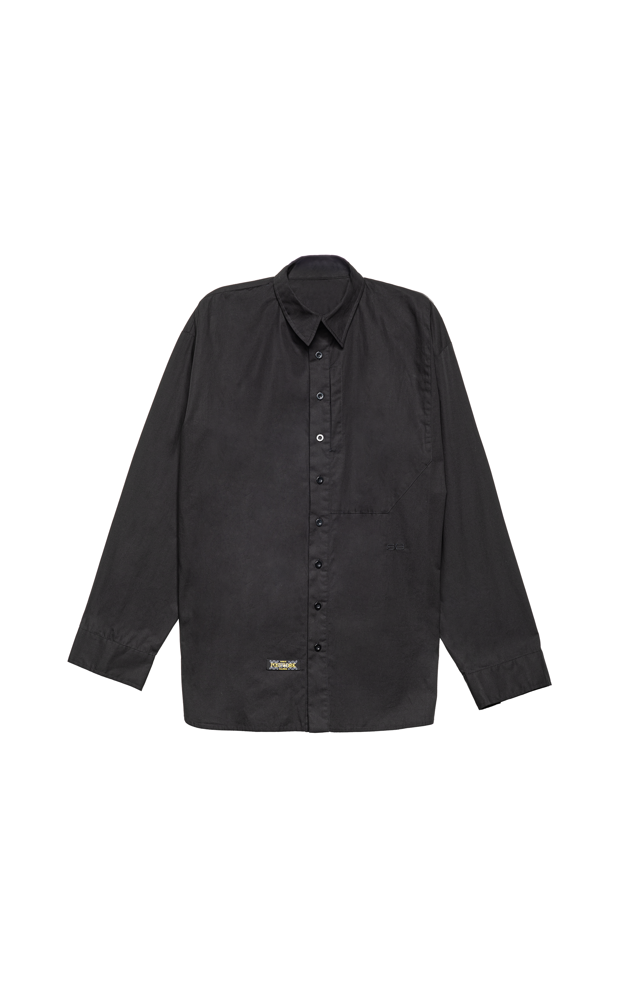 BLACK BUTTON UP SHIRT