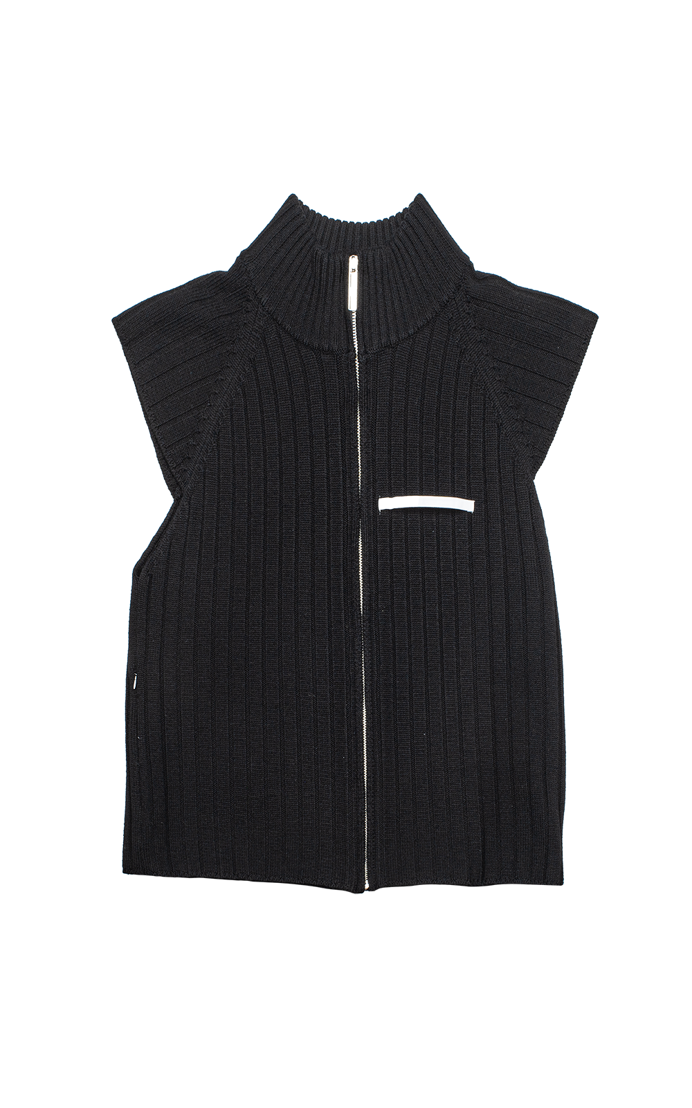 BLACK KNITTED VEST