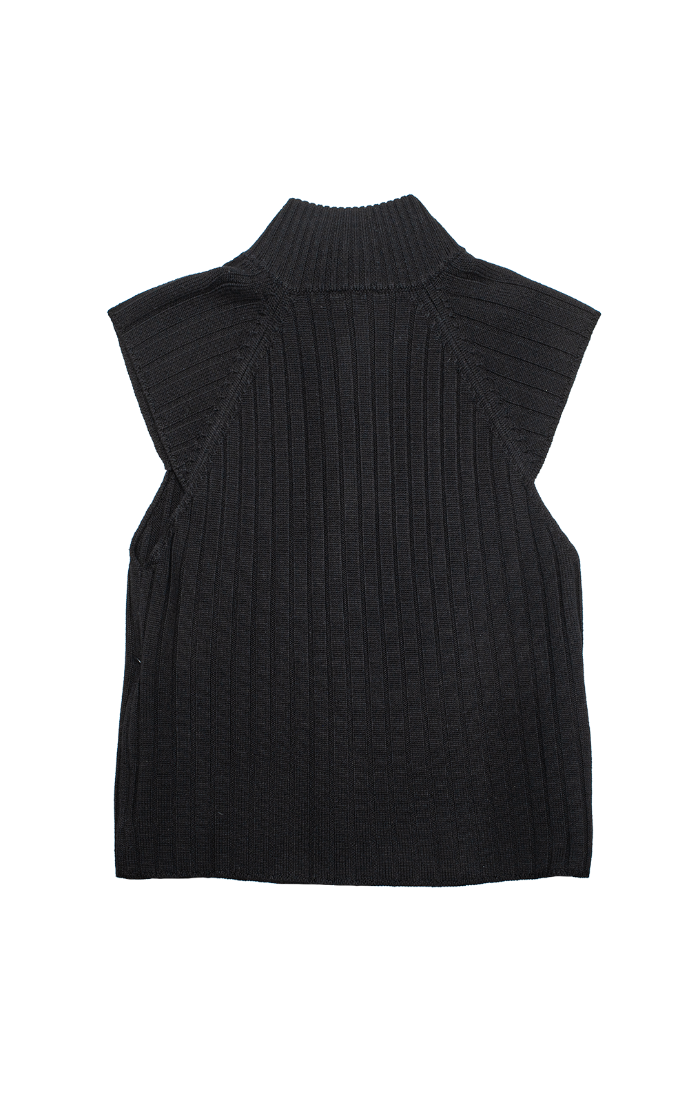 BLACK KNITTED VEST