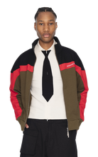 Load image into Gallery viewer, BLACK &amp; GREEN TRACK JACKET
