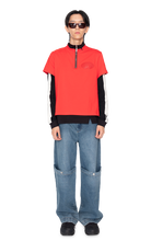 Load image into Gallery viewer, RED &amp; BLACK LAYERED TRACK JACKET
