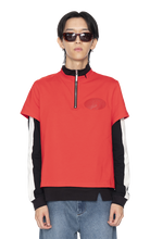 Load image into Gallery viewer, RED &amp; BLACK LAYERED TRACK JACKET
