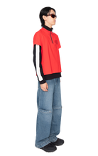 Load image into Gallery viewer, RED &amp; BLACK LAYERED TRACK JACKET
