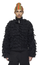 Load image into Gallery viewer, BLACK SHAG BOMBER JACKET
