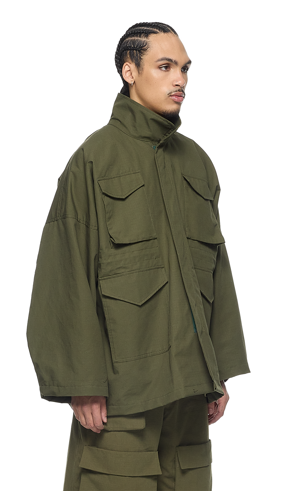 M-SB GREEN CARGO FIELD COAT