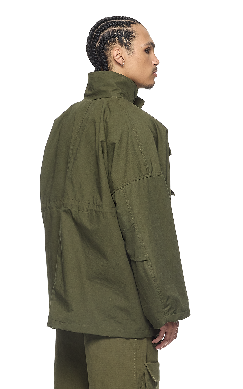 GREEN CARGO PARKA JACKET