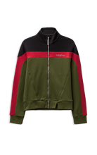 Load image into Gallery viewer, BLACK &amp; GREEN TRACK JACKET
